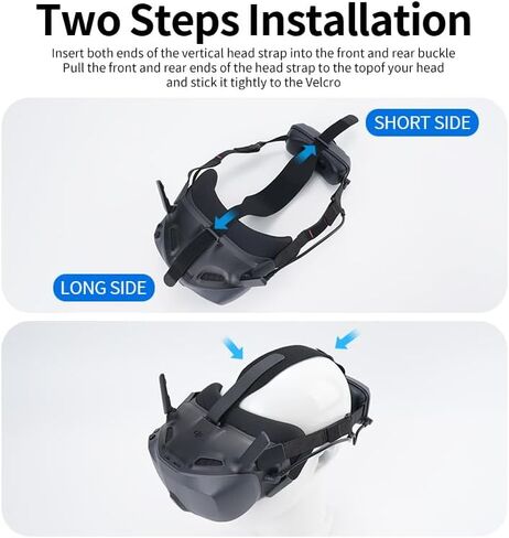 BTG Vertical Head Strap for DJI Goggles N3 Accessories Strap Compatible with DJI FPV Neo Avata 2 360 N3 Goggles in Saudi Arabia