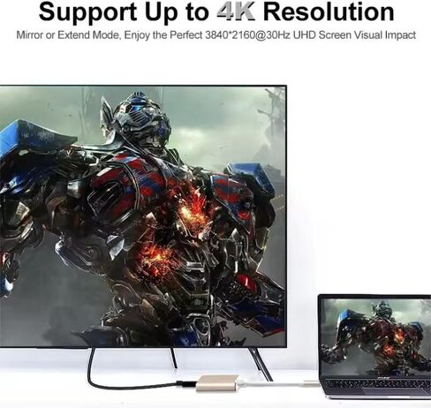 USB C to HDTV Multiport Adapter Cable with Charging Port, USB C Hub, Type-C to USB Adapter with 4K HDMI, USB3.0, 100W Power Delivery, Supports high Speed Data Transfer up to 5Gbps Multi-Port Adapter in Saudi Arabia