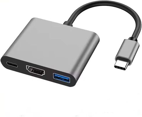 USB C to HDTV Multiport Adapter Cable with Charging Port, USB C Hub, Type-C to USB Adapter with 4K HDMI, USB3.0, 100W Power Delivery, Supports high Speed Data Transfer up to 5Gbps Multi-Port Adapter in Saudi Arabia