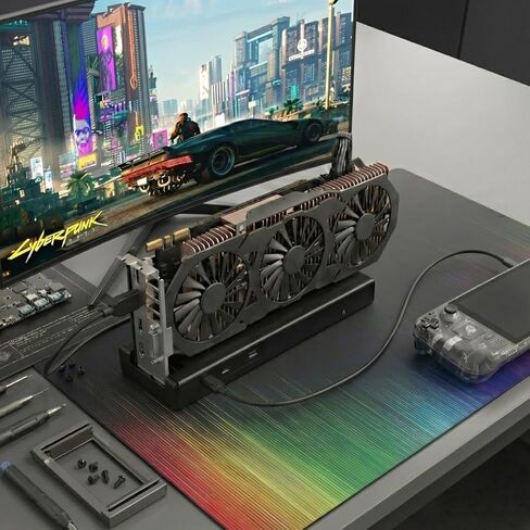 حاوية TREBLEET eGPU بسرعة 80 جيجابت في الثانية، متوافقة مع Thunderbolt 5 وUSB4، وحدة معالجة الرسومات الجرافيكية الخارجية مع وحدة تحكم JHL9480، تدعم شحن PD 140 وات، سلسلة ديزي، دعم طاقة DC/SFX/ATX، لنظام التشغيل Windows وMac in Kuwait