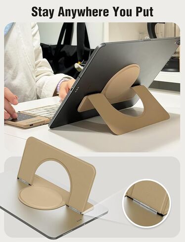 Nillkin Slim Adhesive iPad Stand, Multi-Angle Tablet Stand for Desk with Magnetic Back for iPad/Galaxy Tab and All 10.4-13" Tablets, Portrait/Landscape Modes, Black in Saudi Arabia