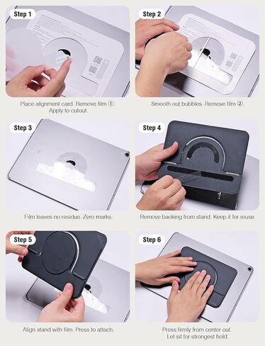 Nillkin Slim Adhesive iPad Stand, Multi-Angle Tablet Stand for Desk with Magnetic Back for iPad/Galaxy Tab and All 10.4-13" Tablets, Portrait/Landscape Modes, Black in Saudi Arabia