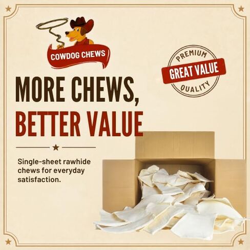 Natural Rawhide Chips – Premium Long-Lasting Dog Treats with Thick Cut Beef Hides (5 Lb) in Saudi Arabia