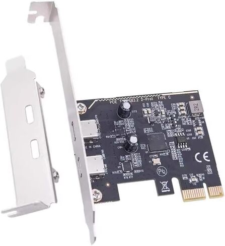 USB 3.2 Gen1 PCIe بطاقة تمديد 2 منفذ USB C محول نقل البيانات شريحة ASM1042 لتمديد سطح المكتب in Kuwait