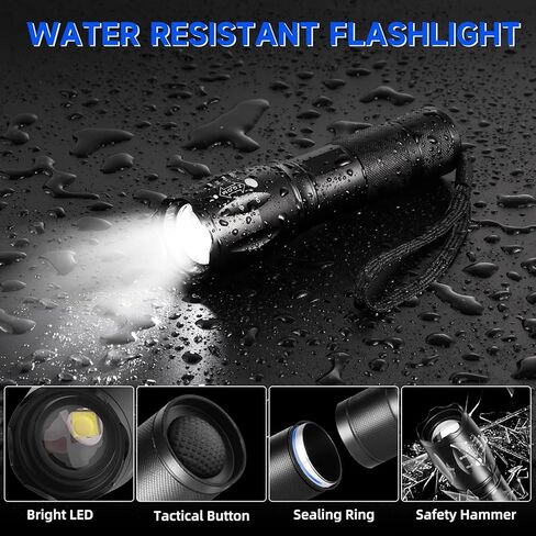 8 Pack Small Flashlight Powerful, 5 Modes Bright LED Flashlights High Lumens, Mini Flashlights for Home, Flash light for Emergency, Adjustable Pocket Tactical Flashlight Camping, Outdoor Torch Lights in Saudi Arabia