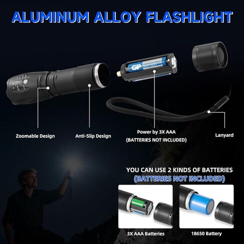 8 Pack Small Flashlight Powerful, 5 Modes Bright LED Flashlights High Lumens, Mini Flashlights for Home, Flash light for Emergency, Adjustable Pocket Tactical Flashlight Camping, Outdoor Torch Lights in Saudi Arabia