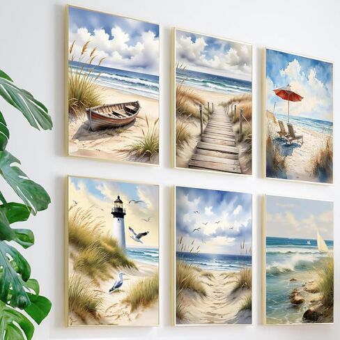 uuxsretaio 6 Pack Paint by Numbers Kit for Adults Beginners, DIY Acrylic Paint by Number Kits On Canvas, Bathroom and Flowers Adult Paint by Number for Home Wall Decor 9.8x13.7 Inch (Without Frame) in Saudi Arabia