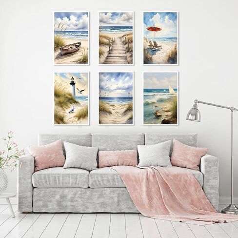 uuxsretaio 6 Pack Paint by Numbers Kit for Adults Beginners, DIY Acrylic Paint by Number Kits On Canvas, Bathroom and Flowers Adult Paint by Number for Home Wall Decor 9.8x13.7 Inch (Without Frame) in Saudi Arabia