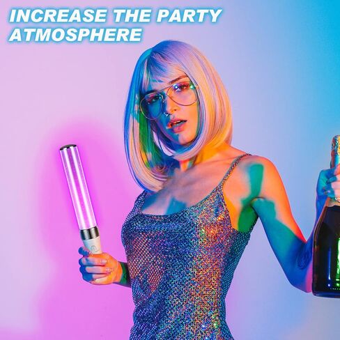 6 قطع من Lewtemi عصا إضاءة LED K-pop 15 لونًا قابلة لإعادة الاستخدام عصا الحفلات الموسيقية J-pop، وضع يدوي وتلقائي، عصي توهج وامضة من أيدول لوازم الحفلات للتخييم في حالات الطوارئ in Saudi Arabia