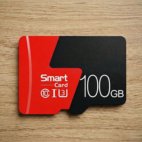 100GB MicroSD Memory Card with Adapter, A1, C10, U1, 150MB/s Read for Dashcams Security Cameras Tablets Phones, Full HD Video, Black in Saudi Arabia