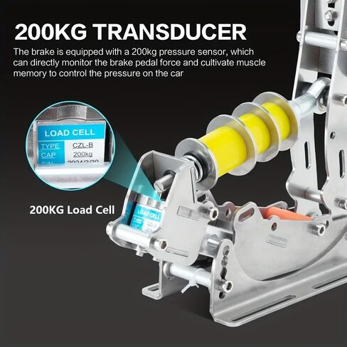 Simjack UT Sim Racing Pedals 200KG تحميل خلية الفرامل دواسة PC سباق محاكاة الدواسات استشعار الضغط HE دواسة هيدروليكية (UT-P2) in Kuwait