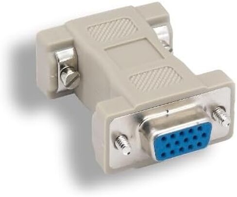 KENTEK HD15 15 Pin Female to Female F/F VGA SVGA Port Adapter Changer Coupler Converter Molded in Saudi Arabia