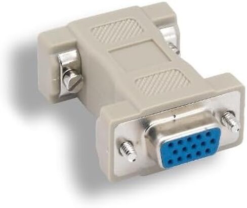 KENTEK HD15 15 Pin Female to Female F/F VGA SVGA Port Adapter Changer Coupler Converter Molded in Saudi Arabia