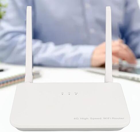 راوتر 4G LTE مع فتحة بطاقة SIM، موجهات نقطة اتصال Wi Fi متنقلة بسرعة 300 ميجا بت في الثانية مع هوائيين، منافذ LAN WAN، تدعم ما يصل إلى 32 مستخدمًا، للمكتب المنزلي (قابس الولايات المتحدة 100‑240 فولت) in Kuwait
