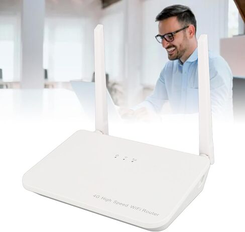 راوتر 4G LTE مع فتحة بطاقة SIM، موجهات نقطة اتصال Wi Fi متنقلة بسرعة 300 ميجا بت في الثانية مع هوائيين، منافذ LAN WAN، تدعم ما يصل إلى 32 مستخدمًا، للمكتب المنزلي (قابس الولايات المتحدة 100‑240 فولت) in Kuwait