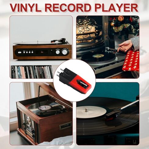 4pcs Universal Record Player Cartridge, Turntable Cartridges Replacement Diamond Stylus Needle Record Needle for Vinyl Player, LP Phonograph, Victrola, ION, Crosley in Saudi Arabia