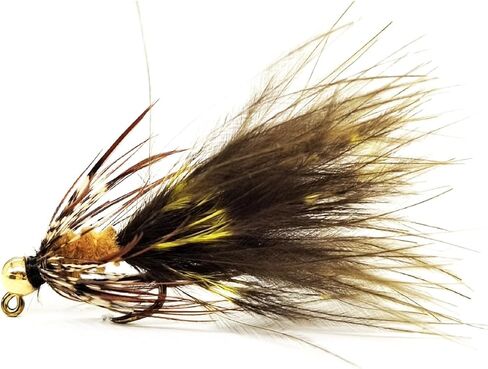 Pack of 10 Bead Head Wooly Bugger Streamer Fly Size #10 Fly Fishing for Grass Carp Trout Flies Fishing Lure in Saudi Arabia