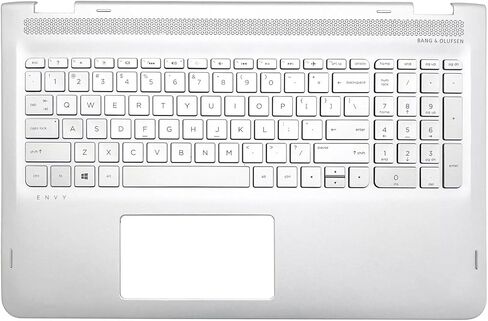 New Replacement for HP Envy X360 M6-AQ 15T-AQ 15-AQ M6-AQ005DX 15 AQ Laptop Upper Case Palmrest Backlit Keyboard Assembly Part 857283-001 Silver in Saudi Arabia
