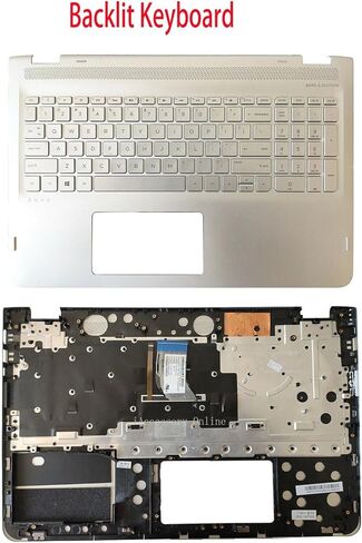 New Replacement for HP Envy X360 M6-AQ 15T-AQ 15-AQ M6-AQ005DX 15 AQ Laptop Upper Case Palmrest Backlit Keyboard Assembly Part 857283-001 Silver in Saudi Arabia