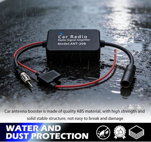 12V 25 db Car Antenna Booster,AM FM Signal Booster for Signal Enhancement & Noise Reduction,Universal AM FM Antenna Boosters for Car Stereo,Media,Radio,Audio,Head Unit Receiver in Saudi Arabia