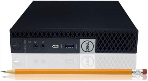 كمبيوتر سطح المكتب Dell OptiPlex 5070 Mini Win11 Pro، 5070 Micro PC Intel Core i5-9500، 512 جيجا SSD، 8 جيجا رام، بلوتوث، واي فاي، لوحة مفاتيح وماوس (متجدد) in Kuwait