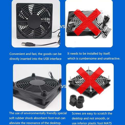 Compact 120mm Cooling Fan with USB Connection for Electronics, Server Racks, Networks Cabinets, and Laptop Overheating Video Equipment Fan in Saudi Arabia