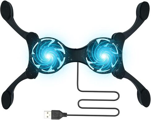 Laptop Cooling Pad Foldable 2 Fans USB Laptop Cooler Cooling Pad Laptop Fan Cooling Fan Portable Notebook Cooler Fan for Computer Notebook Laptop in Saudi Arabia