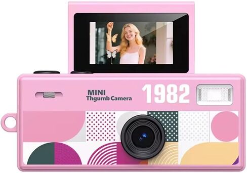 Aries Mini Keychain Digital Camera with Flip Display and Built-in Flash (Pink) in Kuwait