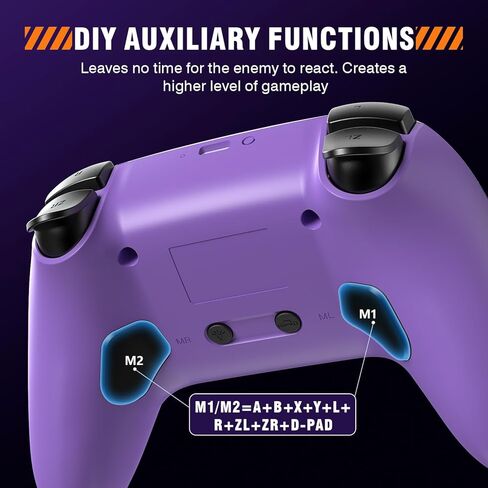 وحدة تحكم التبديل اللاسلكية Deepdawn متوافقة مع Nintendo Switch/Switch 2 /Lite/OLED/Windows Wireless Switch Pro وحدة تحكم قابلة للبرمجة عن بعد مع عصا تحكم عن بعد مع إضاءة LED تربو RGB in Saudi Arabia