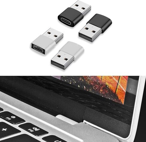Haofy 4 قطع USB C أنثى إلى USB A ذكر محول نوع C أنثى إلى محول محول سبائك الألومنيوم المحمولة للهاتف اللوحي محور شاحن الكمبيوتر المحمول in Saudi Arabia