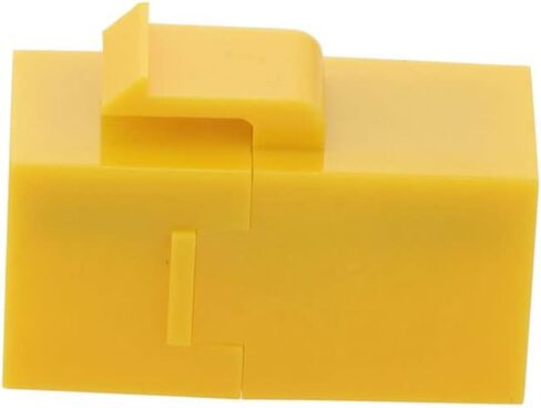 NavePoint CAT6 UTP Inline Keystone Coupler, RJ45 Female to RJ45 Female, Snap-in, 25 Pack, Yellow in Saudi Arabia