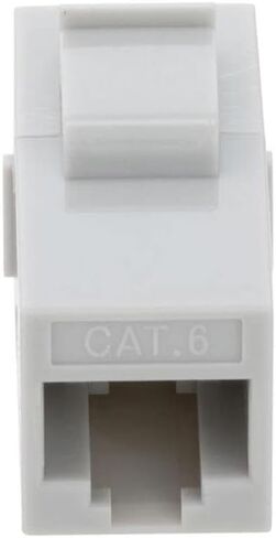 NavePoint CAT6 UTP Inline Keystone Coupler, RJ45 Female to RJ45 Female, Snap-in, 15 Pack, Gray in Saudi Arabia