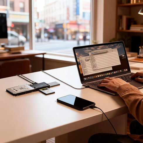 USB 3.0 إلى IDE SATA محول قارئ القرص الصلب، نوع C USB إلى قرص صلب خارجي مجموعة محول HDD لـ 2.5/3.5 HDD SSD مع مصدر طاقة in Saudi Arabia