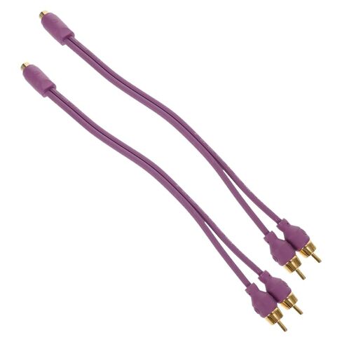 NUOBESTY 2pcs Car Audio Splitter Cable RCA Y Adapter for Amplifier and Subwoofer Vehicle Audio Speaker Wire Converter Cable System Installation in Saudi Arabia