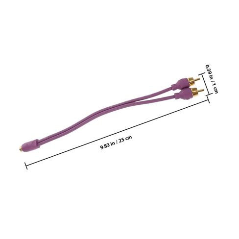 NUOBESTY 2pcs Car Audio Splitter Cable RCA Y Adapter for Amplifier and Subwoofer Vehicle Audio Speaker Wire Converter Cable System Installation in Saudi Arabia