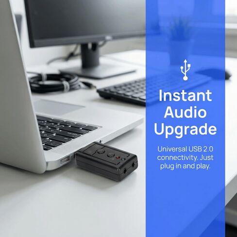 7.1 قناة كارت الصوت USB 2.0 إخراج الصوت الرقمي النقي منافذ الميكروفون ترقية الصوت الخارجي محول الصوت استخدام الكمبيوتر in Kuwait