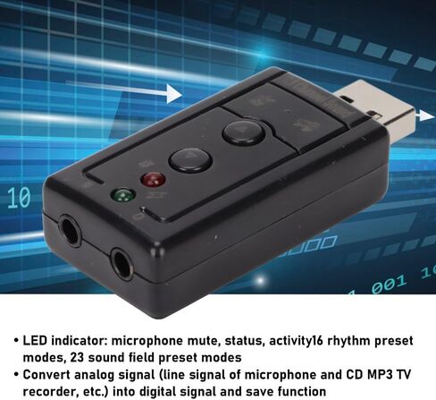 7.1 قناة كارت الصوت USB 2.0 إخراج الصوت الرقمي النقي منافذ الميكروفون ترقية الصوت الخارجي محول الصوت استخدام الكمبيوتر in Kuwait