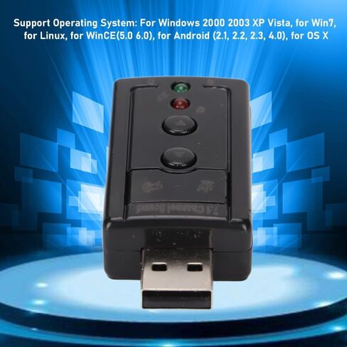 7.1 قناة كارت الصوت USB 2.0 إخراج الصوت الرقمي النقي منافذ الميكروفون ترقية الصوت الخارجي محول الصوت استخدام الكمبيوتر in Kuwait