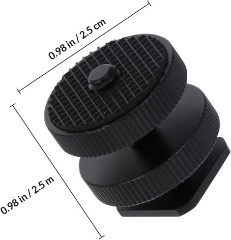 NUOBESTY 3pcs Dual Layer 1/4 Inch Cold Shoe Mount Adapter Bracket Set for DSLR Camera Tripod and Flash Light Stand Accessories in Saudi Arabia