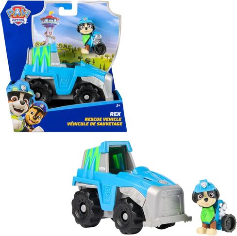 Paw Patrol - REX Figure Oper - شخصية قابلة للتحصيل - مركبة PAW Patrol - البلاستيك المعاد تدويره - سيارة الأطفال - لعبة الأطفال 3 سنوات وما فوق in Saudi Arabia
