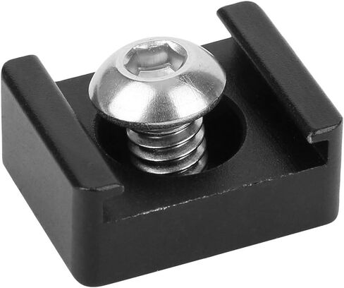 Cold Shoe Mount Adapter Base, Camera SLR Cage Quick Release Expansion Fixed Accessories, Aluminum Alloy Black Lightweight, for DSLR Cameras Video Photography in Saudi Arabia