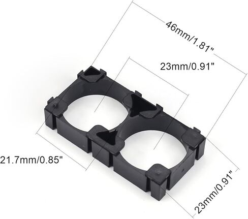 50Pcs 21700 Lithium Battery Cell Spacer Holder 1x2 Battery Cell Spacer Holder Bracket Stand Plastic Battery Pack Bracket Cylindrical Cell Battery Stand for DIY Fixed 26650 Battery in Saudi Arabia