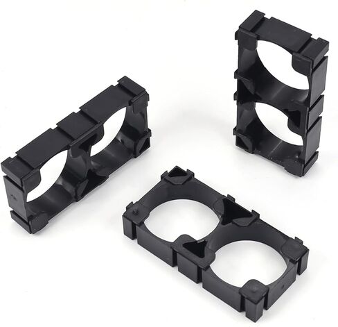 50Pcs 21700 Lithium Battery Cell Spacer Holder 1x2 Battery Cell Spacer Holder Bracket Stand Plastic Battery Pack Bracket Cylindrical Cell Battery Stand for DIY Fixed 26650 Battery in Saudi Arabia