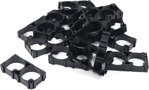 50Pcs 21700 Lithium Battery Cell Spacer Holder 1x2 Battery Cell Spacer Holder Bracket Stand Plastic Battery Pack Bracket Cylindrical Cell Battery Stand for DIY Fixed 26650 Battery in Saudi Arabia
