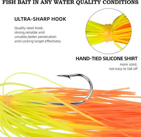 5 Pcs Buzz Bait Bass Spinner Baits Aluminium Delta Blades Fishing Jig Lures for Bass Trout Pike Salmon 3.94in/0.6oz in Saudi Arabia