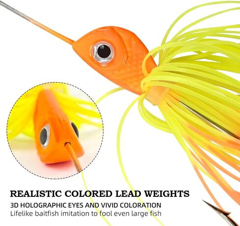 5 Pcs Buzz Bait Bass Spinner Baits Aluminium Delta Blades Fishing Jig Lures for Bass Trout Pike Salmon 3.94in/0.6oz in Saudi Arabia