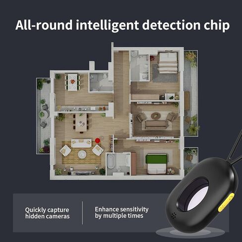Hidden Camera Detector,Anti-Spy Camera Detector & Hidden Insect Detector,Vibration Alarm and LED Flashlight Rechargeable,4 Modes for Hotel, Travel Home & Office (Black) in Saudi Arabia
