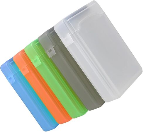 5pcs Hard Drive Protective Cases with Lid Plastic Shockproof and Static Storage Box in White Green and Gray for Secure Hard Disk Organization in Saudi Arabia