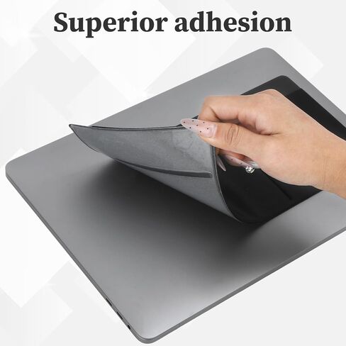 3-Pocket Mouse Holder for Laptop Stick on External Hard Drive Holder Mouse Pouch for Laptop Storage Sleeve for SSD HDD Cables, Reusable Adhesive Compact Elastic Pouch iPad Computer Accessories (Black) in Saudi Arabia