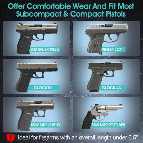 ELVO Ankle Holster for Pistols, Upgraded Leg Gun Holster with Magazine Pocket, Breathable & Comfortable Carry Fits Glock 43 19 26 42, Sig P365, S&W Shield 9mm, Ruger LCP 380 in Saudi Arabia